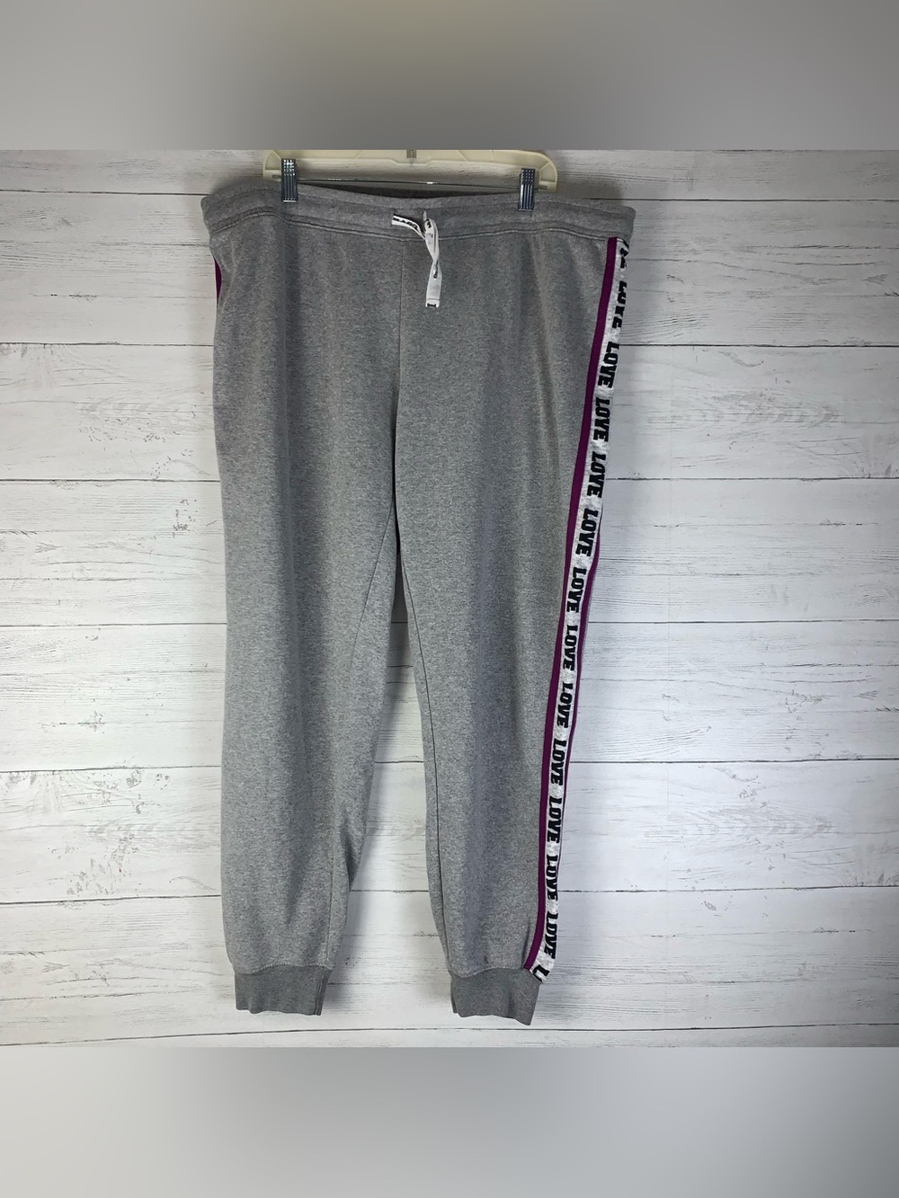 Bobbie Brooks Plus Size 2X Love Love Love Drawstring Elastic Waist Sweatpants